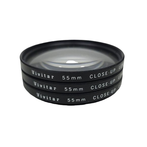 Vivitar 55mm Close Up Lens Set 1 2 4 Storage Case Japan - Picture 3 of 9